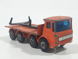 Vintage 1971 Lesney Matchbox Series Ergomatic Cab Leyland Pipe Truck Orange Die Cast Toy Car Vehicle Made in England