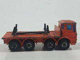 Vintage 1971 Lesney Matchbox Series Ergomatic Cab Leyland Pipe Truck Orange Die Cast Toy Car Vehicle Made in England