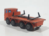 Vintage 1971 Lesney Matchbox Series Ergomatic Cab Leyland Pipe Truck Orange Die Cast Toy Car Vehicle Made in England