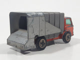 Vintage 1970 Lesney Matchbox Series No. 7 Refuse Truck Orange and Grey Die Cast Toy Car Garbage Truck Vehicle Made in England
