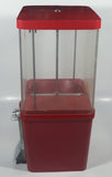 Vintage Komet Red Metal with Plastic Globe "Thank You" 15 1/2" Tall Gumball Candy Dispenser Vending Machine with Two Keys