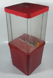 Vintage Komet Red Metal with Plastic Globe "Thank You" 15 1/2" Tall Gumball Candy Dispenser Vending Machine with Two Keys