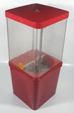 Vintage Komet Red Metal with Plastic Globe "Thank You" 15 1/2" Tall Gumball Candy Dispenser Vending Machine with Two Keys