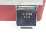 Vintage Komet Red Metal with Plastic Globe "Thank You" 15 1/2" Tall Gumball Candy Dispenser Vending Machine with Two Keys