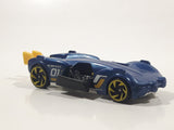 2019 Hot Wheels Experimotors Slide Kick Dark Blue Die Cast Toy Car Vehicle