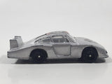 Vintage 1980s Welly Porsche Turbo #6 Silver Grey Die Cast Toy Race Car Vehicle