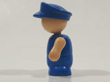 Vintage Fisher Price Little People Blue Hat and Suit 2 1/4" Tall Toy Figure