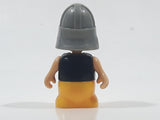 Vintage Fisher Price Little People Black and Yellow Medieval Knight 2 3/8" Tall Toy Figure