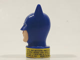1989 Topps DC Comics Batman Head Bust 2 3/4" Tall Blue Plastic Toy Candy Container