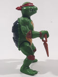 1988 Playmates Mirage Studios TMNT Teenage Mutant Ninja Turtles Raphael 4" Tall Plastic Toy Action Figure with Weapon