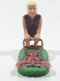 Dakin U.C.S. Amblin The Flintstones Movie Barney Rubble With with Lobster Lawn Mower 2 3/4" Tall PVC Toy Figure