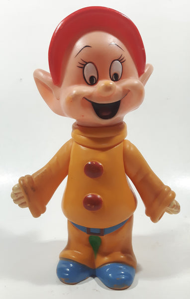 Vintage Walt Disney Productions Snow White and The Seven Dwarfs Dopey 7 1/2" Tall Rubber Toy Figure
