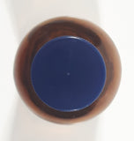 Vintage 4 1/4" Tall 6003 Brown Amber Glass Medicine Bottle with Blue Plastic Lid