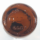 Vintage 4 1/4" Tall 6003 Brown Amber Glass Medicine Bottle with Blue Plastic Lid
