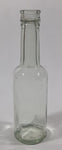 Antique U.C.B. Lea & Perrins Worcestershire Sauce 7 1/4" Tall Cork Top Aqua Glass Bottle with Flat Panels