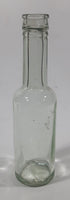 Antique U.C.B. Lea & Perrins Worcestershire Sauce 7 1/4" Tall Cork Top Aqua Glass Bottle with Flat Panels