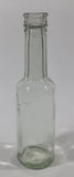 Antique U.C.B. Lea & Perrins Worcestershire Sauce 7 1/4" Tall Cork Top Aqua Glass Bottle with Flat Panels