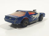 Rare 1987 Hot Wheels Turbotrax Turboglo Blown Camaro Blue Die Cast Toy Car Vehicle