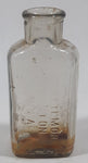 Antique Whittemore Boston U.S.A. 5 Fluid Oz Shoe Polish 5 1/4" Tall Embossed Lettering Glass Bottle