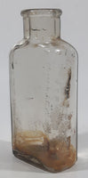 Antique Whittemore Boston U.S.A. 5 Fluid Oz Shoe Polish 5 1/4" Tall Embossed Lettering Glass Bottle