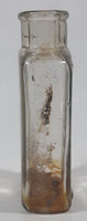 Antique Whittemore Boston U.S.A. 5 Fluid Oz Shoe Polish 5 1/4" Tall Embossed Lettering Glass Bottle