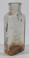 Antique Whittemore Boston U.S.A. 5 Fluid Oz Shoe Polish 5 1/4" Tall Embossed Lettering Glass Bottle