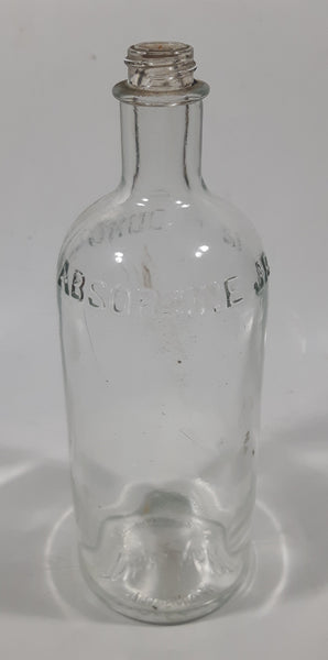 Antique W. F. Young Inc. Montreal Canada Absorbine Jr. 12 Fl Ounces Liniment 7 3/8" Tall Embossed Lettering Glass Bottle