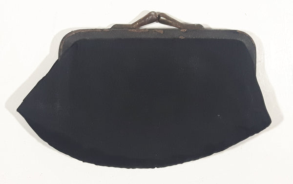 Vintage Black Snap Clasp Clutch Change Purse