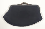 Vintage Black Snap Clasp Clutch Change Purse