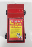 Rare 1993 Children At The Heart My Little Red Fire Truck Magical Musical Journey 7 1/4" Long Wood Toy Car Vehicle with 3 Audio Cassettes