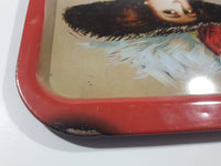 Vintage 1971 Coca-Cola "Drink" "Delicious" Hamilton King 1909 Pinup Girl Red Metal Beverage Serving Tray Coke Cola Soda Pop Collectible