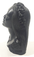Vintage Coco Joe's Hawaii Woman Bust 3 5/8" Tall Carved Lava Rock Tiki Figurine