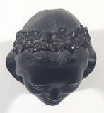 Vintage Coco Joe's Hawaii Woman Bust 3 5/8" Tall Carved Lava Rock Tiki Figurine