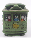 Vintage San Francisco Street Car Hard Vinyl Hand Painted Coin Bank Made in Hong Kong