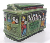 Vintage San Francisco Street Car Hard Vinyl Hand Painted Coin Bank Made in Hong Kong