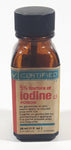 Vintage Drug Trading Company Limited Toronto Canada 28mL 1 Fl Oz 5% Tincture of Iodine 3 3/4" Tall Paper Label Brown Amber Glass Square Medicine Bottle EMPTY