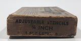 Antique Reese's Interlocking Adjustable Stencils Brass Metal in Box