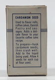 Vintage French's Cardamom Seed "Spice Adds Zest To Food" Small 2 1/2" Tall Food Box Never Opened
