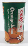 Vintage Old South Golden Select Frozen Orange Juice Can 4 3/4" Tall Metal and Cardboard Coin Bank