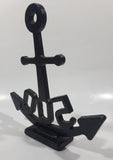 500 Black Enamel Anchor 8" Tall Heavy Metal Nautical Ornament