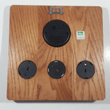 Vintage Mohr I Support BC Rail Safety 11 1/2" x 11 1/2" Wood Plaque Clock and Barometer Thermometer Hygrometer Weather Station