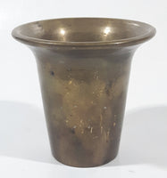 Antique Italian Style Handles Claw Foot 8 1/4" Tall Brass Spittoon with Heavy Brass Catcher Cup