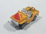 Summer Marz Karz S-8634 Jeep 4x4 Yellow Die Cast Toy Car Vehicle Busted Bumper