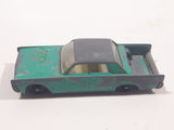 Vintage 1970s Lesney Matchbox Series No. 31 Lincoln Continental Green Blue Die Cast Toy Car Vehicle
