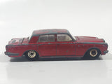 Vintage Lesney Products Matchbox No. 24 Rolls Royce Silver Shadow Red Die Cast Toy Car Vehicle with Opening Trunk
