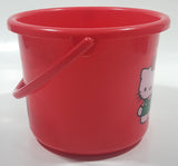 1994 Sanrio Hello Kitty Come On Everybody 3 1/2" Tall Plastic Pail Bucket Made in Japan
