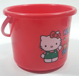 1994 Sanrio Hello Kitty Come On Everybody 3 1/2" Tall Plastic Pail Bucket Made in Japan