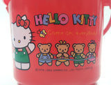 1994 Sanrio Hello Kitty Come On Everybody 3 1/2" Tall Plastic Pail Bucket Made in Japan