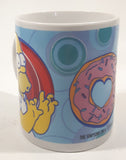 2006 Fox The Simpsons Matt Groening Homer Simpson with Donut 3 3/4" Tall Ceramic Coffee Mug Cup