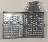 Antique Ronson Mastercase Chrome Art Deco Design Cigarette Case and Gas Lighter Combo